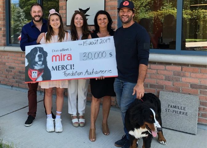 La Fondation Aubainerie remet un don de 30 000 $ à la Fondation Mira.